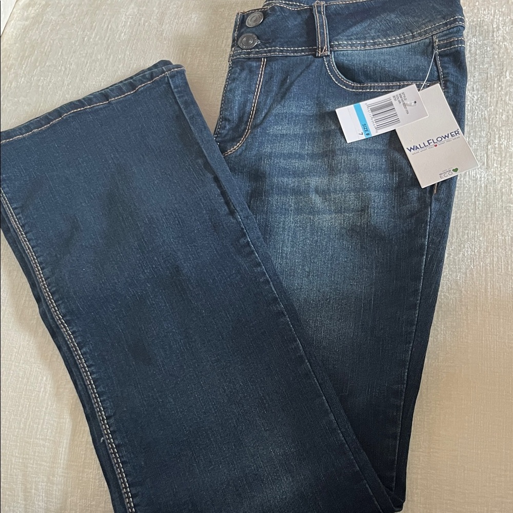 Wallflower Women's Boot Cut Jeans - Dark Blue